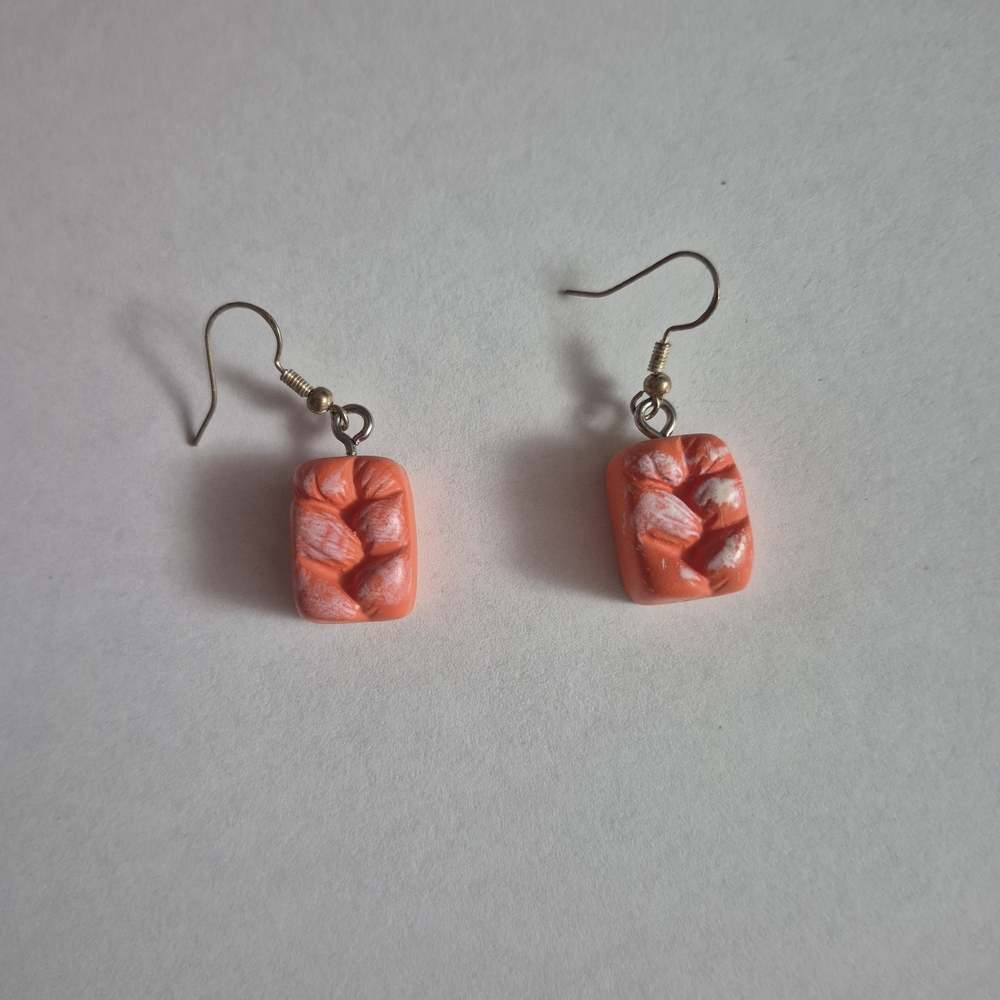Elegant Orange Floral Earrings